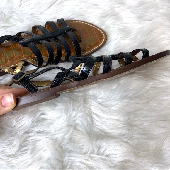 NEW Sam Edelman black Hamilton flat sandals - Picture 5 of 5